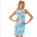 Lilly Pulitzer Dresses | New Lilly Pulitzer Mila Stretch Shift Dress Sleeveless Blue Pink White Sz 0 | Color: Blue/Pink | Size: 0