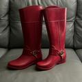 Michael Kors Shoes | Michael Kors Fulton Harness Rain Boots | Color: Red | Size: 8