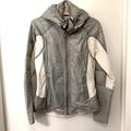 Lululemon Athletica Jackets & Coats | Lululemon Run Bundle Up Jacket Cream/Grey Size 6 Euc | Color: Cream/Silver | Size: 6