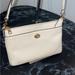 Coach Bags | Coach Polly Crossbody Clutch Bag Grained Cow Leather Off White Chalk Authentic | Color: Gold/White | Size: Os