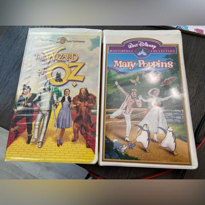 Disney Media | 2 Vhs Movies- The Wizard Of Oz And Mary Poppins | Color: Black | Size: Os