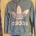 Adidas Tops | Ladies Adidas Baby Blue Hoodie In Extra Small Great Condition | Color: Blue | Size: Xs