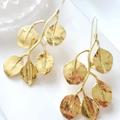 Anthropologie Jewelry | New! Anthro Leaf Drop Earrings | Color: Gold/Silver | Size: Os