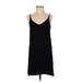 Topshop Casual Dress - Shift: Black Solid Dresses - Women's Size 2