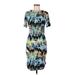 Capella Apparel Casual Dress - Sheath: Blue Tie-dye Dresses - Women's Size Medium