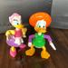 Disney Toys | Lot Of 2 Vintage Disney Epcot Pvc Figures With Posable Arms Daisy & Donald 4” | Color: Orange/Pink | Size: 4”