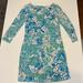 Lilly Pulitzer Dresses | Lilly Pulitzer Incredibly Soft T-Shirt Dress With Long Sleeves And Crewneck | Color: Blue/Green | Size: Xs