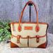 Dooney & Bourke Bags | Like New -Dooney & Bourke Tan Leather & Woven Satchel Bag W/Dust Bag | Color: Cream/Tan | Size: 10" X 14" X 5