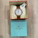 Kate Spade Accessories | Kate Spade Watch White Mother-Of-Pearl Dial And Genuine Leather Band. | Color: Gold/Tan | Size: Os