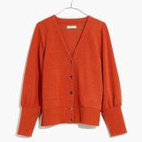 Madewell Sweaters | 40% Off Sale Madewell Ottoman Rib Cardigan Top | Color: Orange | Size: Xxs