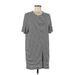 Brandy Melville Casual Dress - Shift Crew Neck Short sleeves: Gray Dresses