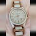 Michael Kors Accessories | Michael Kors Womens Ceramic White W/ Rose Gold Watch Mk5322 | Color: Gold/White | Size: Os
