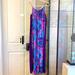 Lilly Pulitzer Dresses | Lilly Pulitzer Maxi Dress With Gold Chain Neck Line And Straps | Color: Pink/Purple | Size: S