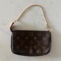 Louis Vuitton Bags | Louis Vuitton Monogram Canvas Pochette Authentic Small Zipper Purse Bag | Color: Brown | Size: 4 Inch X 7 Inch