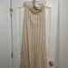 Zara Dresses | **Zara** Striped Linen Halter Midi Dress | Color: Tan/White | Size: M