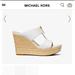 Michael Kors Shoes | Michael Kors Bradley Mule Wedges New In Box | Color: White | Size: 9
