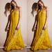 Free People Dresses | Nwot Rare Free People Windsong Beaded Embroidered Maxi Dress S Pockets Gorgeous | Color: Gold/Yellow | Size: S