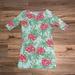 Lilly Pulitzer Dresses | Lilly Pulitzer Cassie Dress Sz Small Mint Spike The Punch Print Boat Neck Floral | Color: Blue/Green | Size: S
