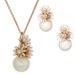 Kate Spade Jewelry | Kate Spade Loves Me Loves Me Not Daisy Pendant Necklace & Earrings Set | Color: Gold/White | Size: Os