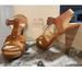 Michael Kors Shoes | Michael Kors Sandals Camel Color Leather High Heel | Color: Tan | Size: 6.5