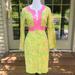 Lilly Pulitzer Dresses | Lilly Pulitzer Long-Sleeved Embroidered Dress | Color: Green/Pink | Size: 8