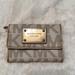 Michael Kors Bags | Michael Kors White With Tan Logo Mini Wallet/Card Carrier With Keychain | Color: Cream/White | Size: Os