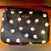 Kate Spade Bags | Kate Spade Chelsea Apple Printed Nylon Medium Wristlet Zip Pouch, Black Nwt | Color: Black/White | Size: Os