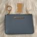 Michael Kors Accessories | Michael Kors Saffiano Leather Coin, Card, Key Wallet In Pale Blue | Color: Blue/Gold | Size: Os