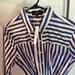 J. Crew Dresses | Jcrew Shirt, Dress, Long Sleeves, Navy White Stripe, Size 6 | Color: Blue | Size: 6