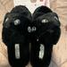 Jessica Simpson Shoes | Jessica Simpson Plush Black Gem Slippers 7-8 M | Color: Black | Size: 7-8 M