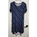 Lularoe Dresses | Lularoe Carly Dress High Low Blue Arrows Medium | Color: Black/Blue | Size: M