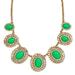 Kate Spade Jewelry | Kate Spade Capri Garden Frontal Statement Bib Necklace | Color: Gold/Green | Size: Os