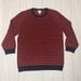 J. Crew Tops | J.Crew Factory Knit Sweater Womens Medium Pullover Red Long Sleeve | Color: Black/Red | Size: M