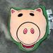 Disney Toys | Disney Pixar Toy Story Plush Hamm Pig Face Throw Pillow Pink Green 10" X 4" | Color: Green | Size: Osb