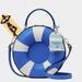 Kate Spade Bags | Kate Spade Pool Float Crossbody Nwt Blue White Round Handbag | Color: Blue/White | Size: 7.4"H X 7.4"W X 4.2"D