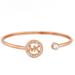 Michael Kors Jewelry | Michael Kors Flex Fit Logo Cuff Bracelet Rose | Color: Gold | Size: Os