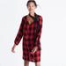 Madewell Dresses | Madewell Buffalo Check Tunic Dress | Color: Black/Red | Size: Xs