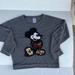 Disney Tops | Mickey Mouse Women’s Size Medium Sequence Long Sleeve T Shirt | Color: Gray | Size: M