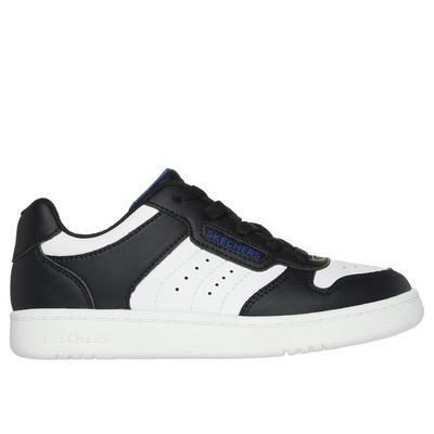 Skechers Boy's Quick Street - Vorton Sneaker | Size 2.0 | Black/White | Synthetic/Textile | Machine Washable