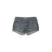 DKNY Denim Shorts: Blue Solid Bottoms - Women's Size 16 - Dark Wash