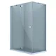 Cooke & Lewis Luxuriant Silver Effect Left-Handed Rectangular Shower Enclosure & Tray With Hinged Door (W)1400mm (D)900mm