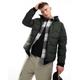 Abercrombie & Fitch lightweight hooded puffer jacket in olive green