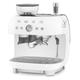 SMEG EGF03WHEU Espresso Machine with Grinder, Plastic, White