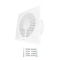 H&C VENT White 6 inch 150mm Extractor Fan │ Inline Exhaust Fan │For Kitchen Bathroom Shower Toilet Wall Ceiling Window Kit │ Silent Humidity centrifugal fume fan │ Air Ventilation Duct fan