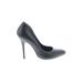 Steve Madden Heels: Pumps Stilleto Minimalist Black Print Shoes - Women's Size 6 - Almond Toe