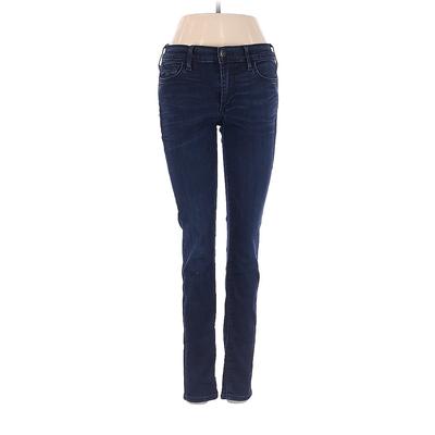 True Religion Jeans - Mid/Reg Rise Skinny Leg Boyfriend: Blue Bottoms - Women's Size 28 - Dark Wash