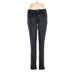 Nine West Jeans - Mid/Reg Rise Skinny Leg Denim: Black Bottoms - Women's Size 8 - Indigo Wash