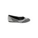 Kelly & Katie Flats: Slip On Wedge Casual Gray Color Block Shoes - Women's Size 6 1/2 - Almond Toe