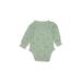 Carter's Long Sleeve Onesie: Green Bottoms - Size 3 Month