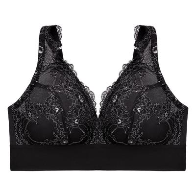 GLAMORISE - Bramour Lexington Plunge-Bralette mit Spitze - Schwarz Unterwäsche 1 ct Damen (29.19 € / 1 ct) Image